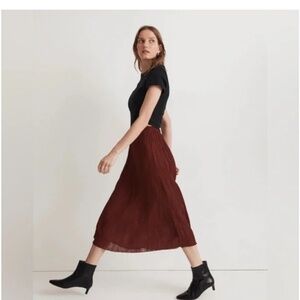Madewell plisse midi skirt